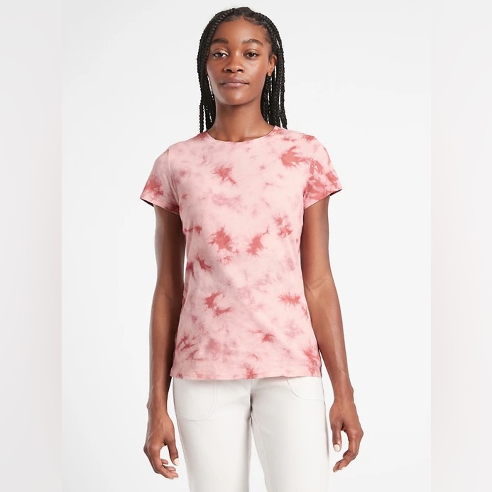 Athleta Organic Daily Crew Tie Dye Tee